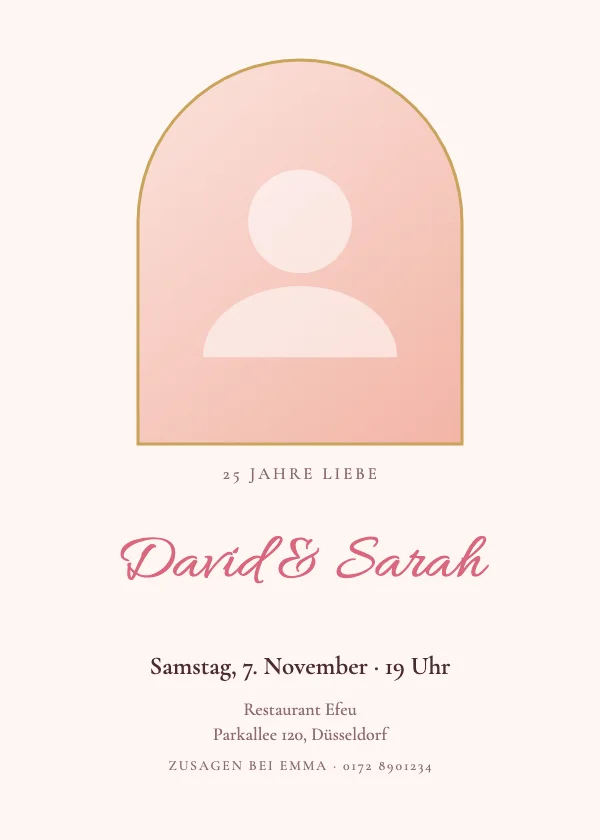 Einladung zum Hochzeitstag Mit Foto