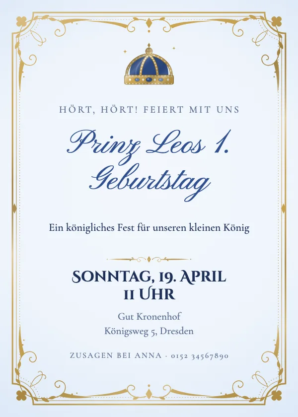 Geburtstagseinladung Kleiner Prinz