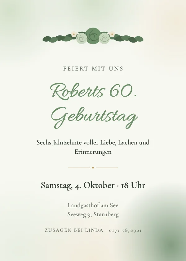 Geburtstagseinladung Aquarell-Garten
