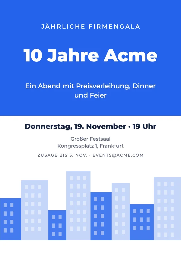 Event-Einladung Firmenevent