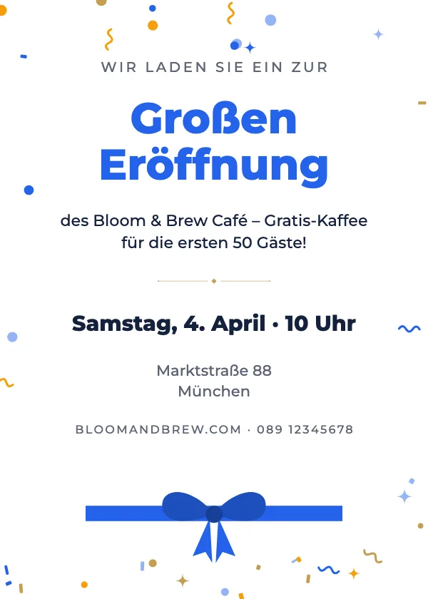 Event-Einladung Große Eröffnung
