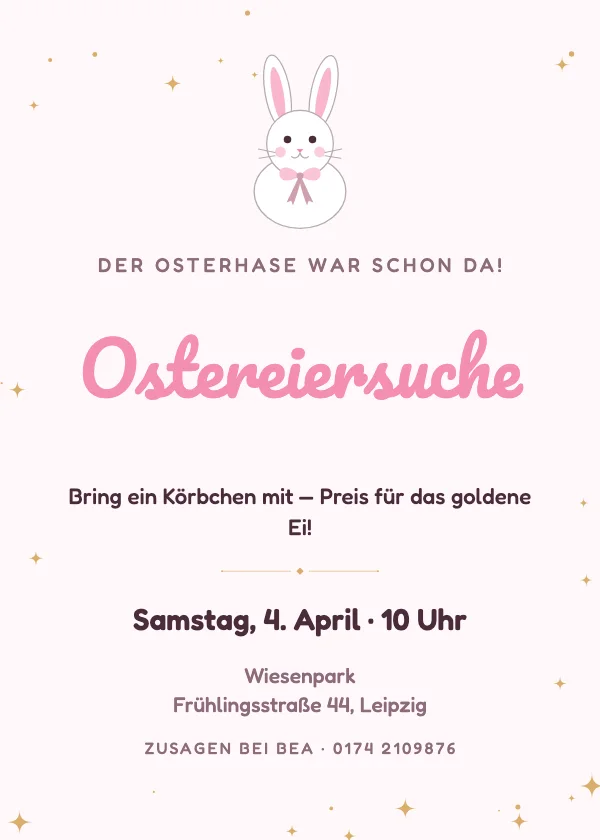 Ostereinladung Osterhase