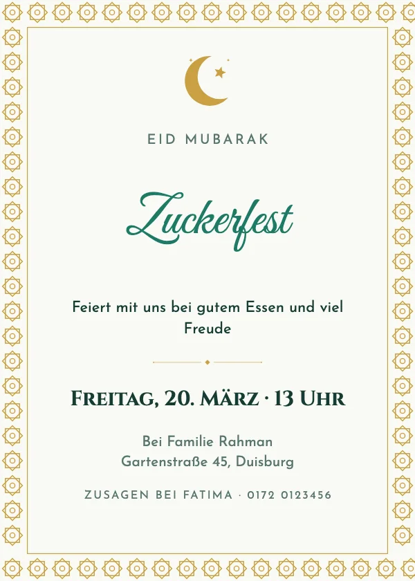 Eid-Einladung Geometrisch