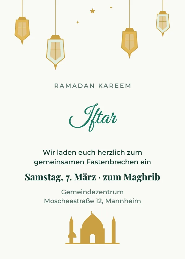 Eid-Einladung Iftar