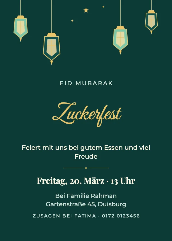 Eid-Einladung Laternen