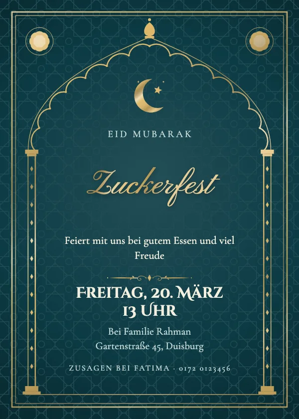 Eid-Einladung Königlicher Bogen