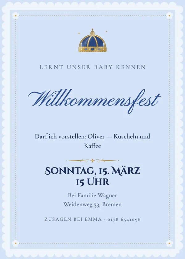 Einladung zum Willkommensfest Kleiner Prinz