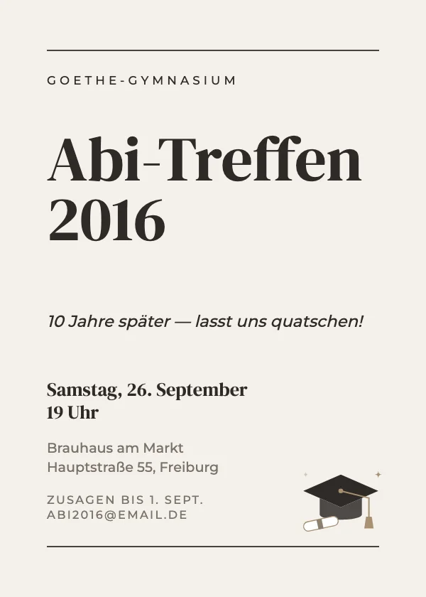 Einladung zum Treffen Editorial