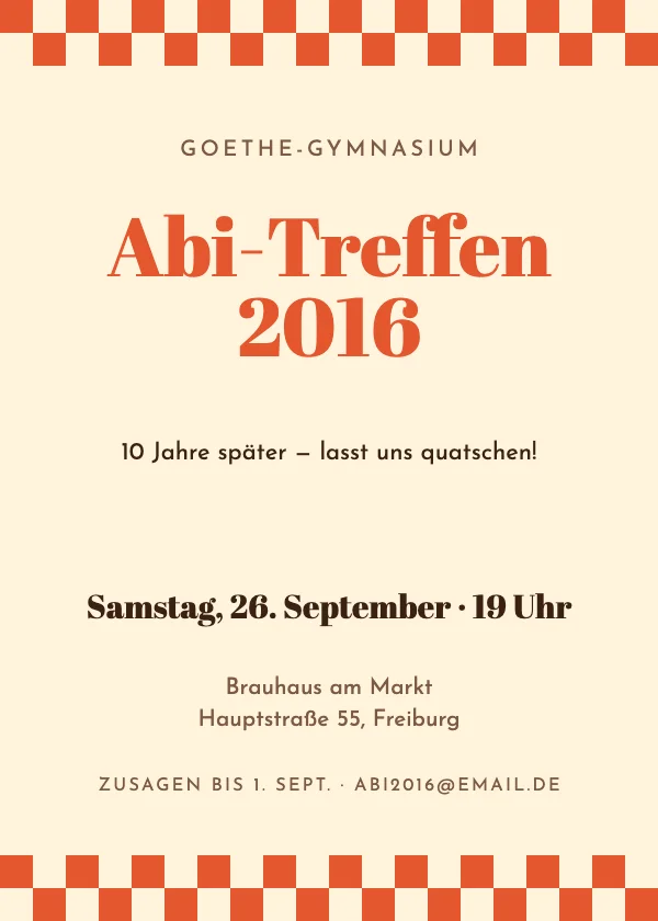 Einladung zum Treffen Retro-Karo