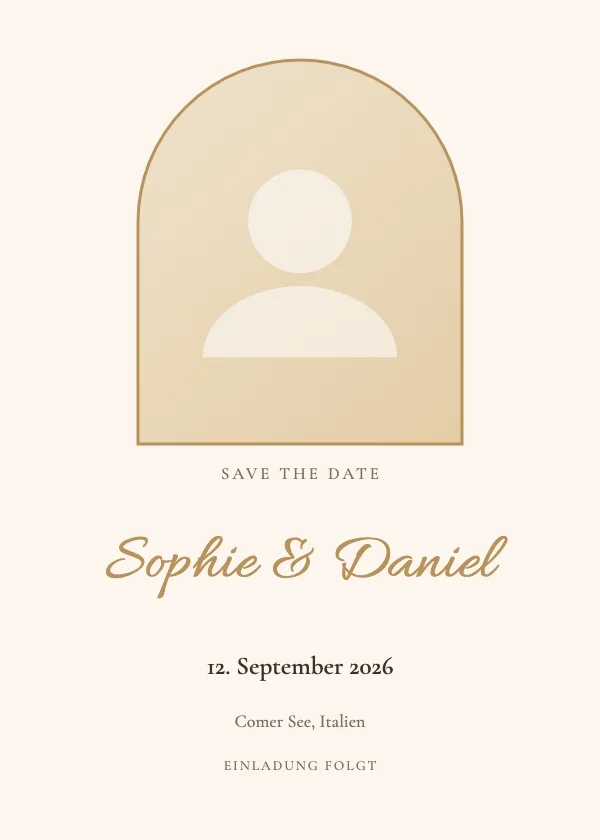 Hochzeitseinladung Save the Date mit Foto