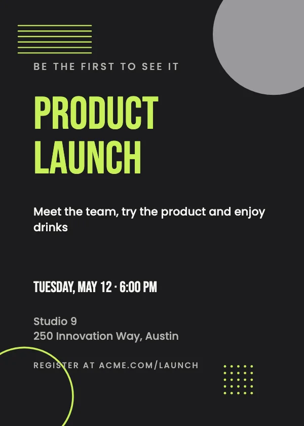 Product Launch Event Invitation