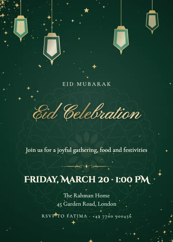 Velvet Crescent Eid Invitation