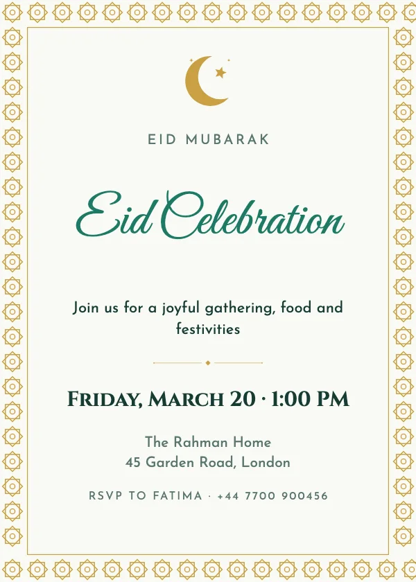 Geometric Eid Invitation