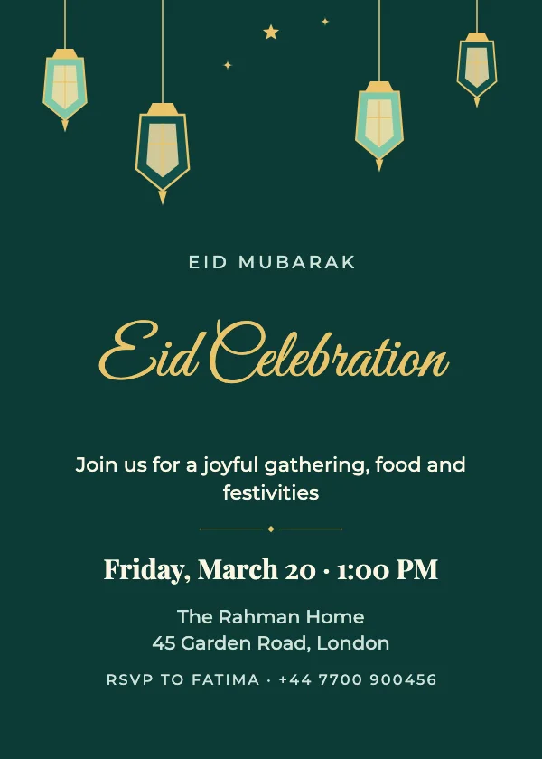 Lanterns Eid Invitation