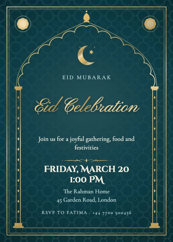 Royal Arch Eid Invitation