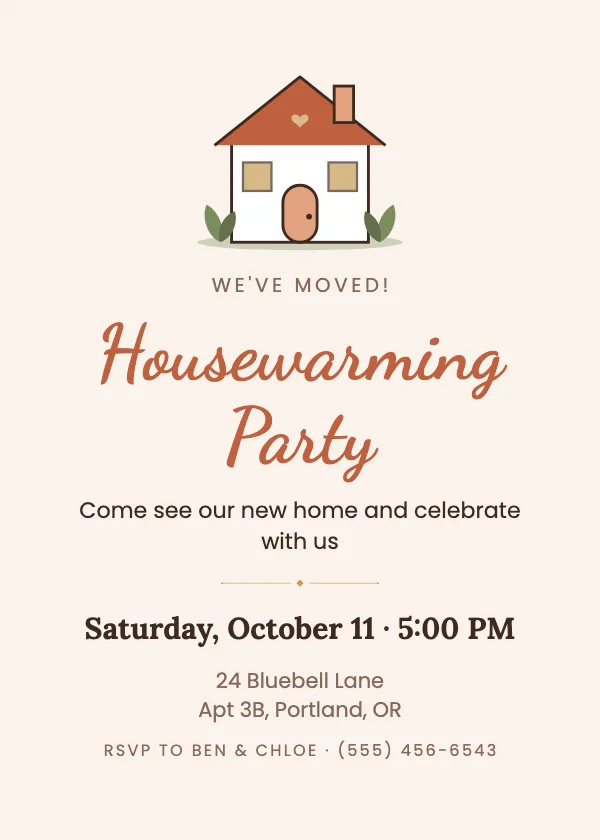 Sweet Home Housewarming Invitation