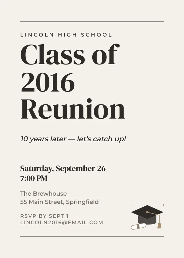 Editorial Reunion Invitation