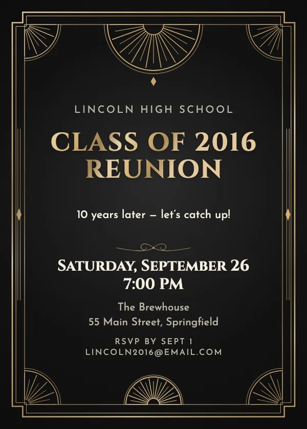 Grand Deco Reunion Invitation