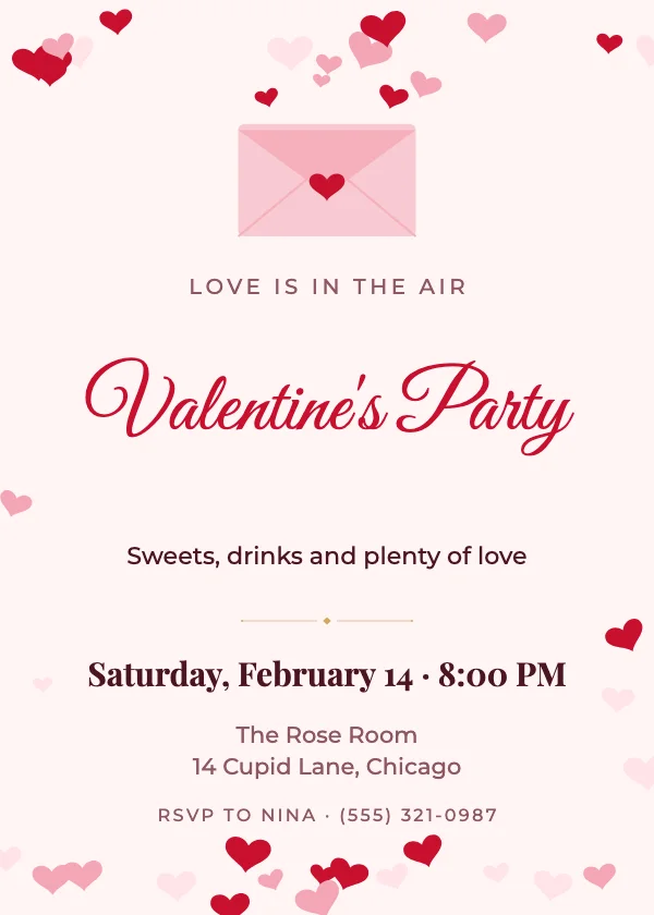 Love Letter Valentine’s Party Invitation