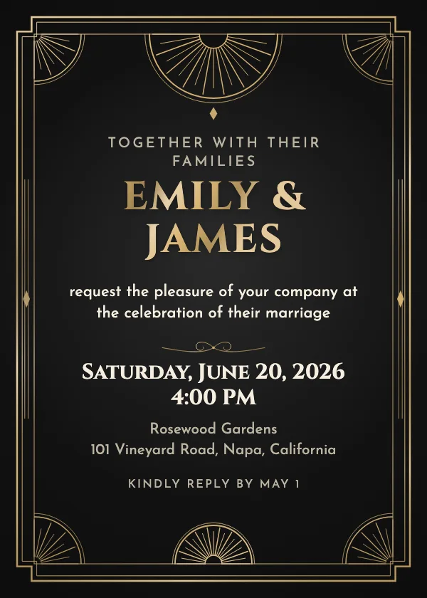 Grand Deco Wedding Invitation