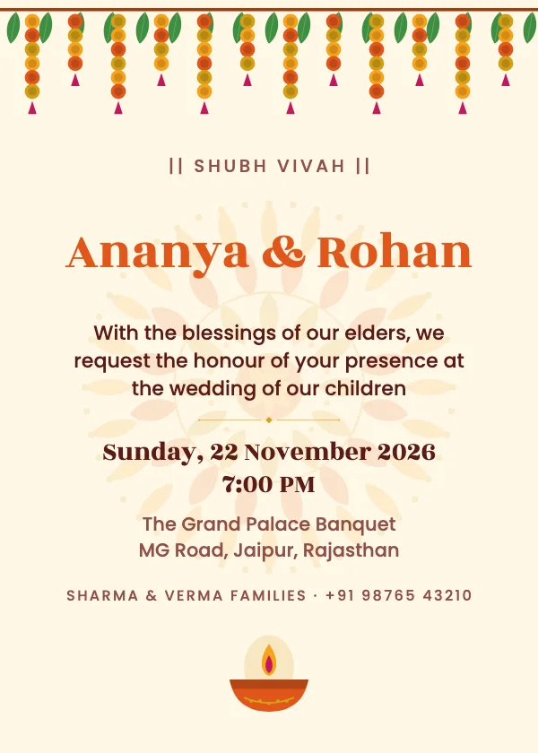 Marigold Wedding Invitation