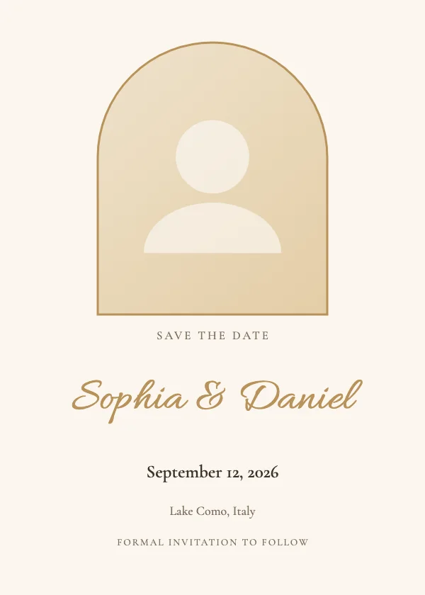 Photo Save the Date Wedding Invitation