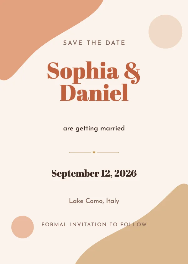 Bold Save the Date Wedding Invitation