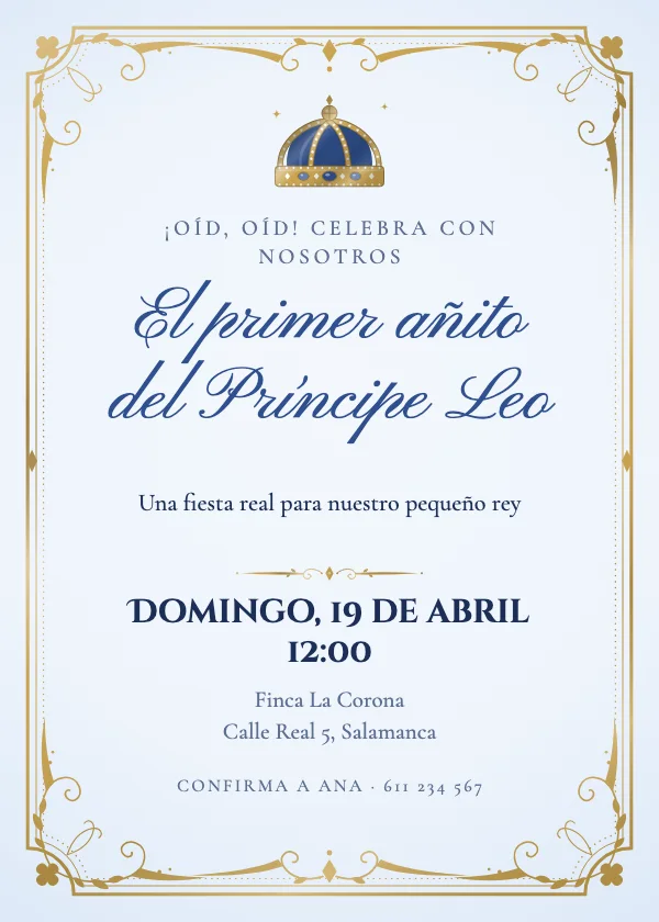 Invitación de cumpleaños Pequeño príncipe