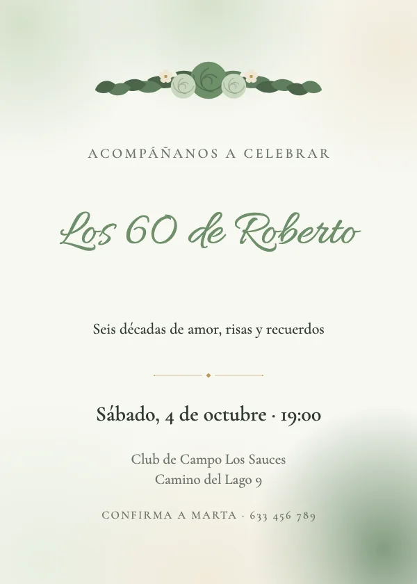 Invitación de cumpleaños Jardín en acuarela