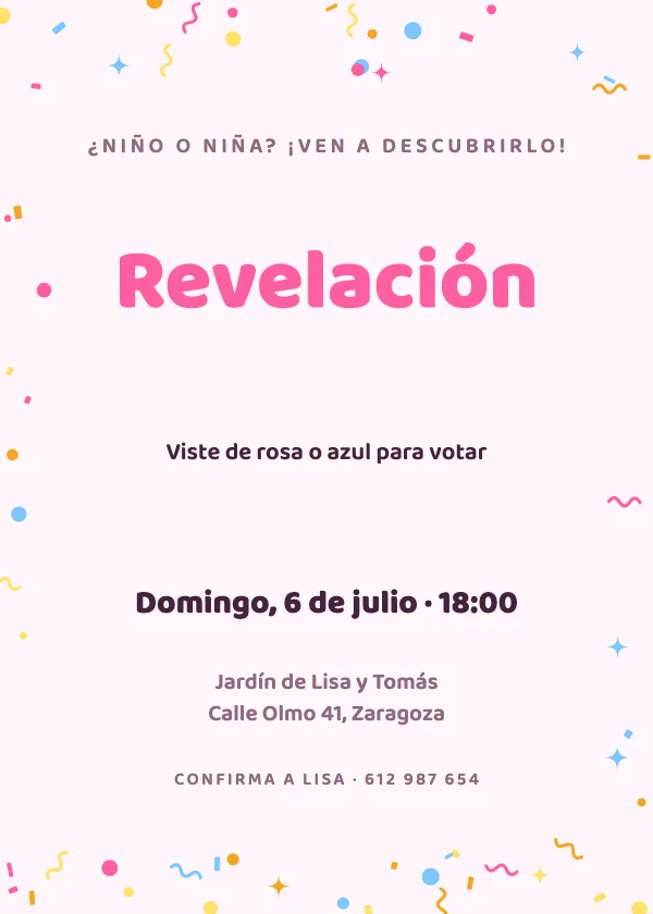 Invitación de baby shower Niño o niña