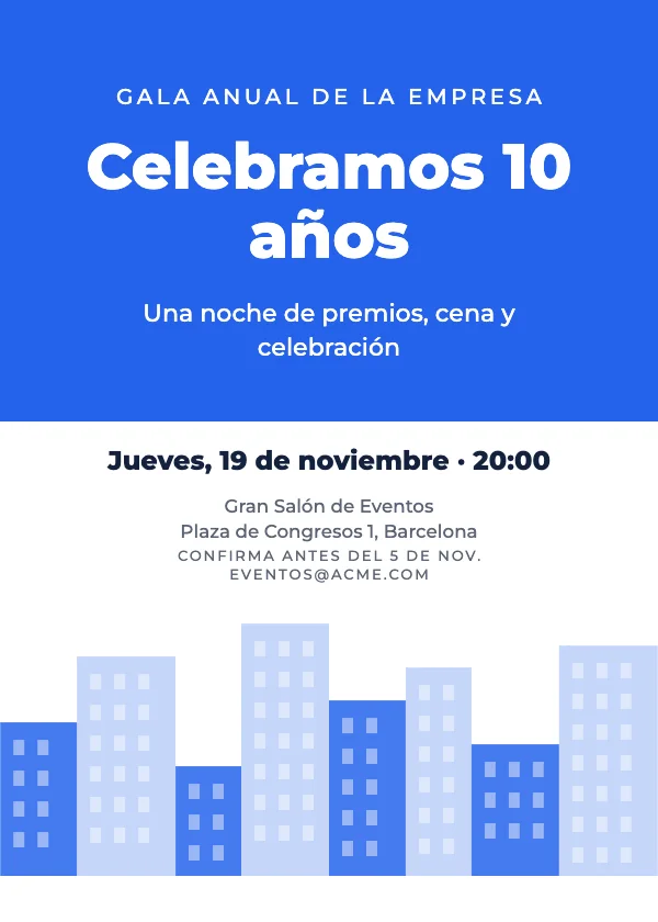 Invitación para evento Corporativa