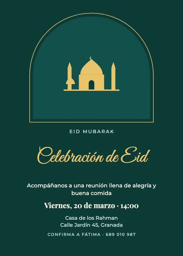 Invitación de Eid Mezquita en arco