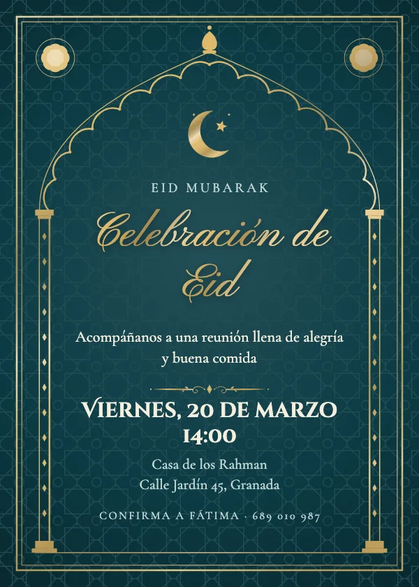 Invitación de Eid Arco real