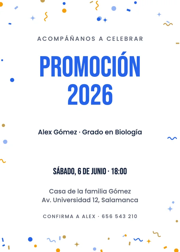 Invitación de graduación Promoción atrevida
