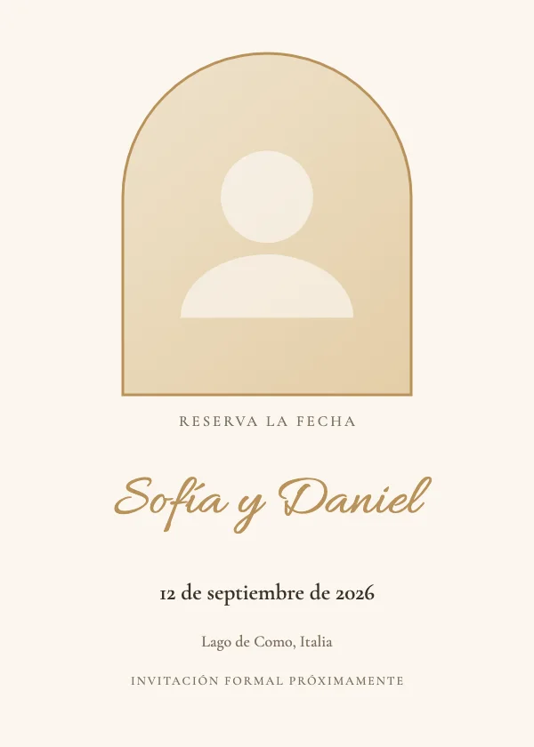 Invitación de boda Save the date con foto