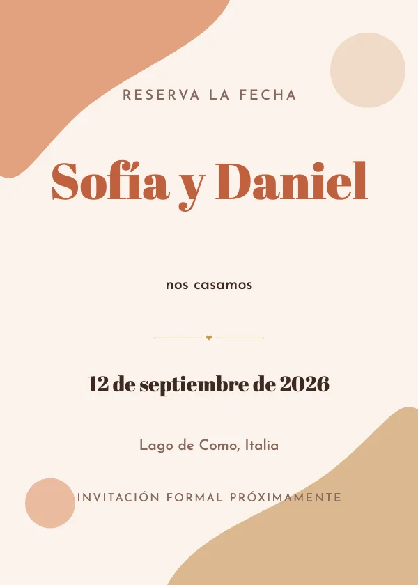 Invitación de boda Save the date atrevido