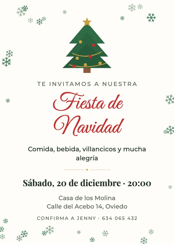 Invitación de Navidad Árbol de Navidad