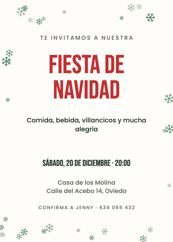 Invitación de Navidad Feliz y brillante