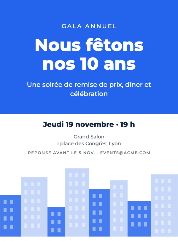 Invitation événement Entreprise