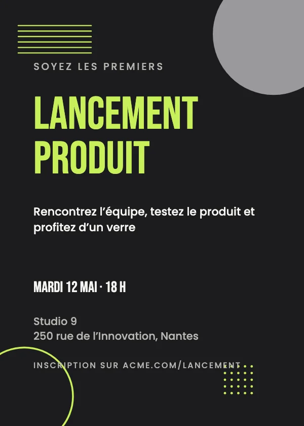 Invitation événement Lancement