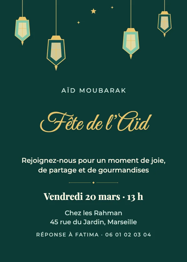 Invitation Aïd Lanternes