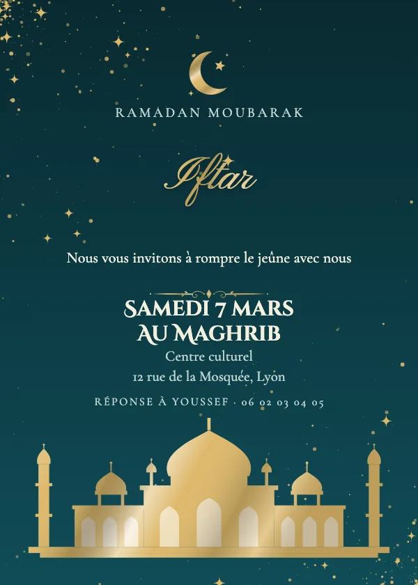 Invitation Aïd Nuits au palais