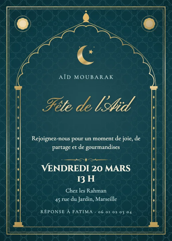 Invitation Aïd Arche royale