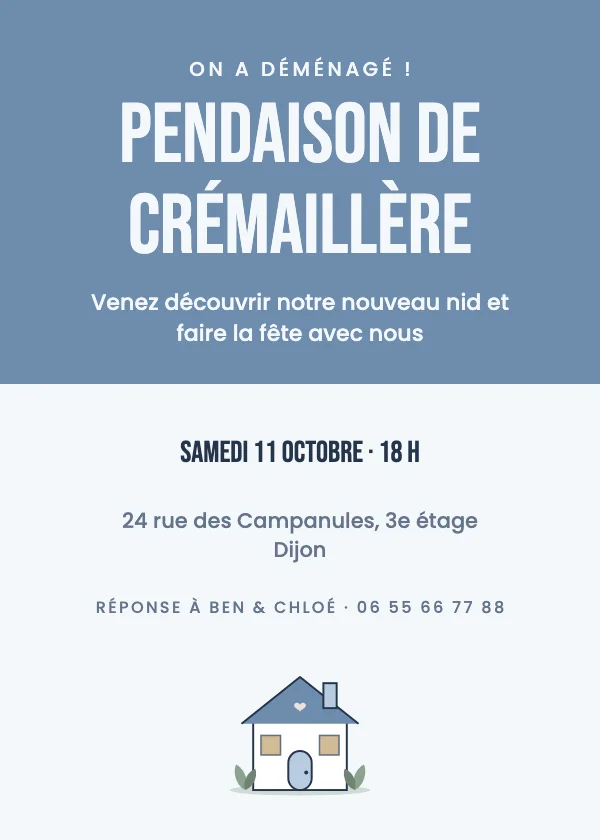 Invitation crémaillère Moderne