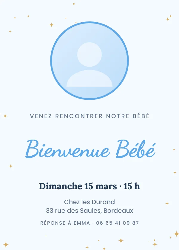 Invitation Bienvenue Bébé Bienvenue photo