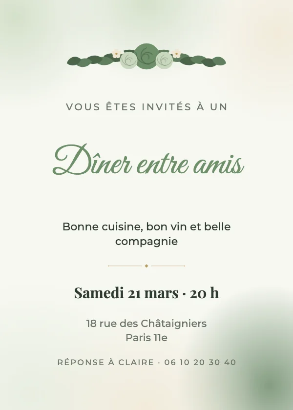 Invitation soirée Garden party