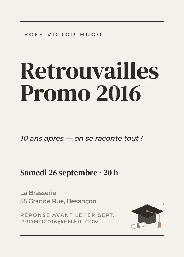 Invitation Retrouvailles Éditorial