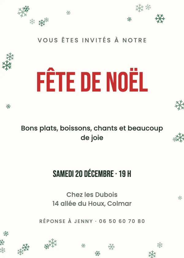 Invitation Noël Joyeux et lumineux