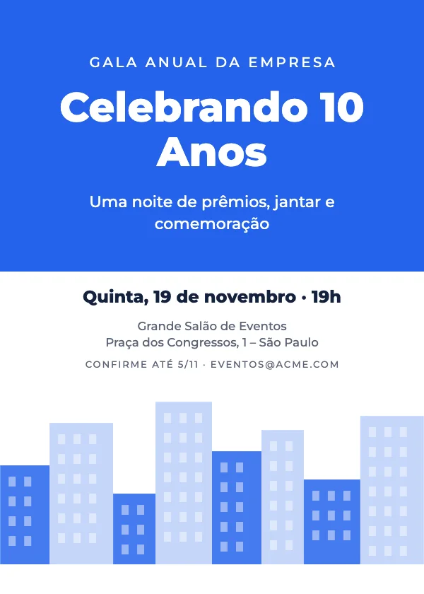Convite para evento Corporativo