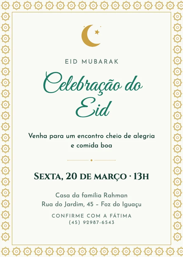 Convite de Eid Geométrico
